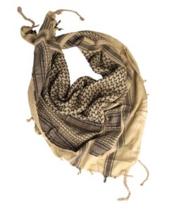 KHAKI/BLACK SHEMAGH SCARF
