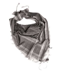 WHITE/BLACK SHEMAGH SCARF