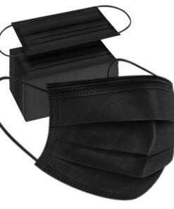 Medicīniskās maskas, 3-slāņi, 50 gb. (melna)