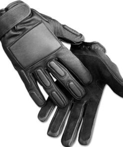 SEC BLACK LEATHER COMBAT GLOVES MIL-TEC