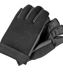 BLACK NEOPRENE FINGERLESS GLOVES