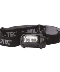 MIL-TEC BLACK LED 4-COLOUR HEADLIGHT