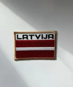 LATVIAN FLAG WITH VELCRO