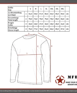Alternative view of MFH TERMOVEĻAS KREKLS AR GARĀM ROKĀM 1 LĪMENIS - BLACK